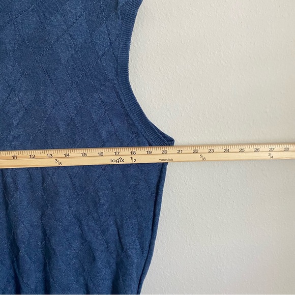 Joseph & Lyman Mens Silk and Cashmere Light Weight Blue Vest Medium - Picture 5 of 6